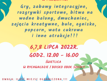 Wakacyjne zajęcia z Gminnym Ośrodkiem Kultury w Rychwałdzie 2022 - zapisy. - zdjęcie1