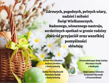 ŻYCZENIA WIELKANOCNE WÓJTA GMINY GILOWICE - zdjęcie1