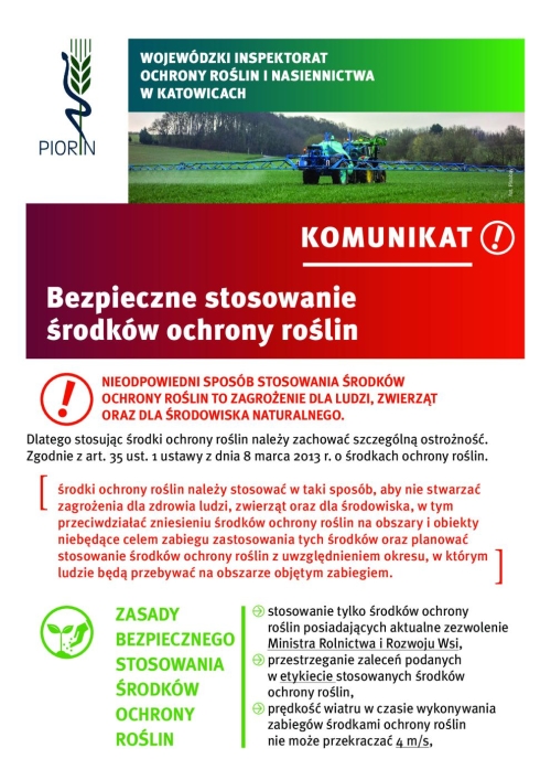 INFORMACJA                                                                                   Wojewódzki Inspektorat Ochrony Roślin i Nasiennictwa