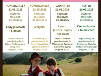 Zaproszenie na przesłuchanie wstępne - FUNDACJA BRACI GOLEC - zdjęcie1