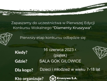 WOKALNY KONKURS "DIAMENTY KRUSZYWA" - ELIMINACJE GMINNE W GILOWICACH - zdjęcie1