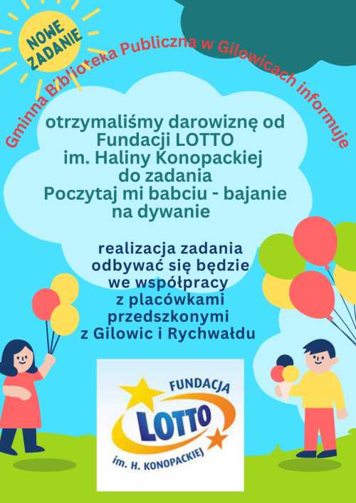 INFORMACJA OD GMINNEJ BIBLIOTEKI PUBLICZNEJ                         W GILOWICACH