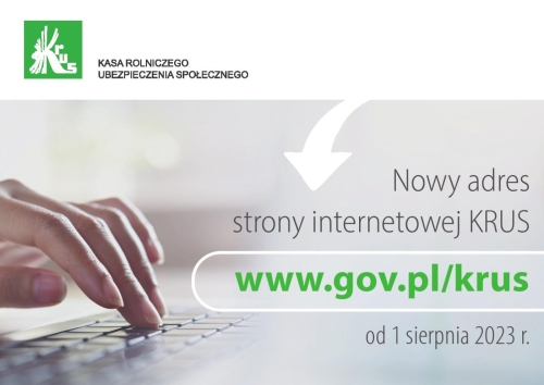 KRUS informuje o nowym adresie strony internetowej