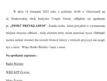 ZAPRASZAMY NA AKCJĘ „ŚWIEĆ PRZYKŁADEM” - zdjęcie1