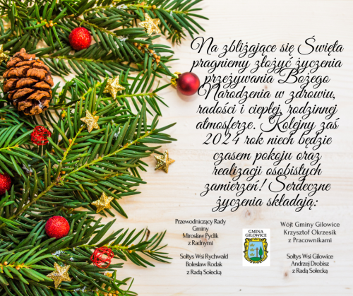 Życzenia z okazji zbliżających się Świąt Bożego Narodzenia