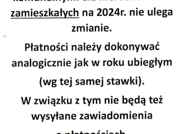 INFORMACJA DOTYCZĄCA PŁATNOŚCI ZA ODPADY KOMUNALNE - zdjęcie1