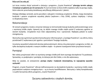 OSTRZEŻENIE DLA WNIOSKODAWCÓW I BENEFICJENTÓW PROGRAMU „CZYSTE POWIETRZE” - zdjęcie1