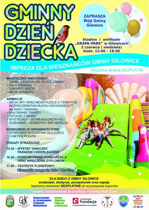 ZAPRASZAMY NA GMINNY DZIEŃ DZIECKA - Szczegóły na plakacie