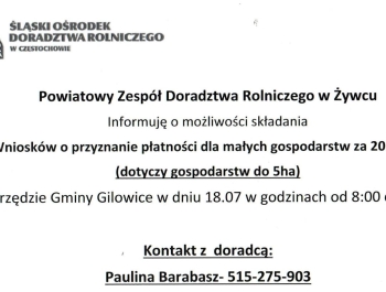 INFORMACJA - POWIATOWE CENTRUM DORADZTWA ROLNICZEGO W ŻYWCU - zdjęcie2