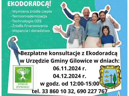 Bezpłatne konsultacje z Ekodoradcą w Urzędzie Gminy Gilowice