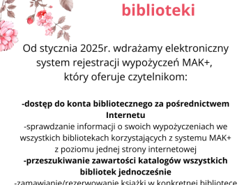 INFORMACJA Z GMINNEJ BIBLIOTEKI PUBLICZNEJ - zdjęcie1