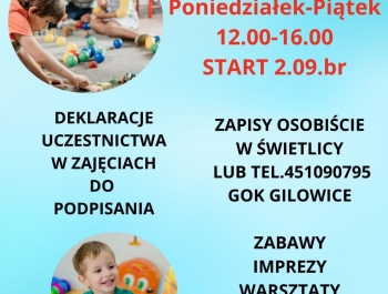 Zapisy na Świetlicę Młodzieżową w Rychwałdzie - zdjęcie1