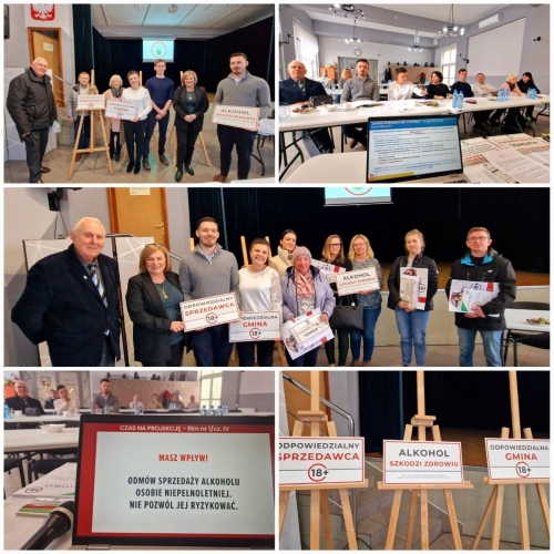 „Świadomy przedsiębiorca – Odpowiedzialny sprzedawca”    Szkolenie dla przedsiębiorców i członków Gminnej Komisji Rozwiązywania Problemów Alkoholowych w Gilowicach