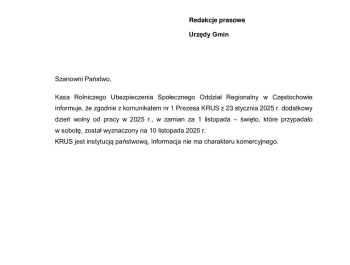 INFORMACJA KRUS - zdjęcie1