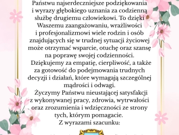 Życzenia z okazji Dnia Pracownika Socjalnego - zdjęcie2